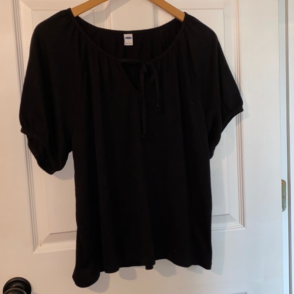 Black Old Navy peasant top sz large